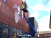 Cladding and building cleaning with cherry picker hire services UK